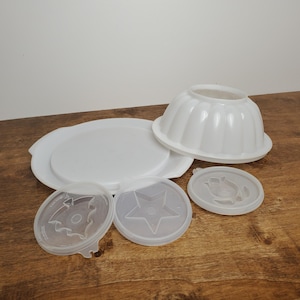 Tupperware Jel-N-Serve Jello Mold Vintage Star Tree Tulip