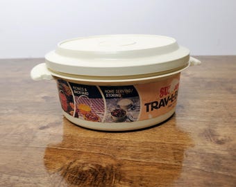 Vintage Eagle Superseal Trav-L-Bowl Food Storage Container 8.5" Round USA