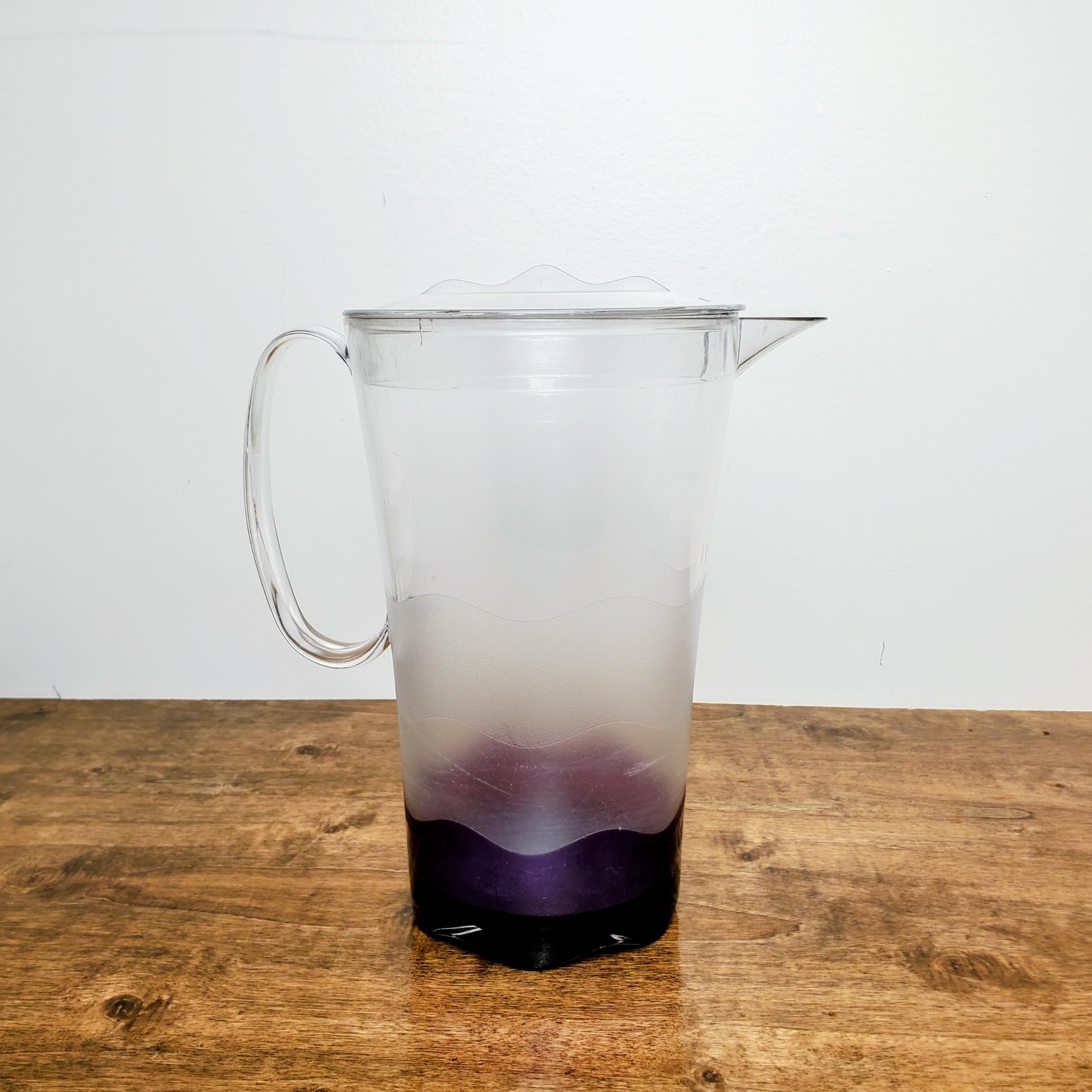 Vintage Tupperware Sheerly Elegant Illusions Purple 2 Qt Pitcher