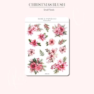 Weihnachten Blush kleine dekorative Planer oder Journal Aufkleber - JK012-06
