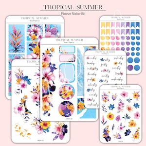 Journaling Kit - Tropical Summer | Journal planner sticker kit | JK004