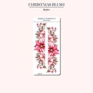 Christmas Blush - Große florale Bordüre Planner oder Journal Aufkleber - JK012-08