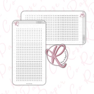 Datum Streifen | Zahlenstreifen | Dot Grid Notizbuch | Planer Aufkleber |  Tageszahlen | Schwarz | Schrift | N004