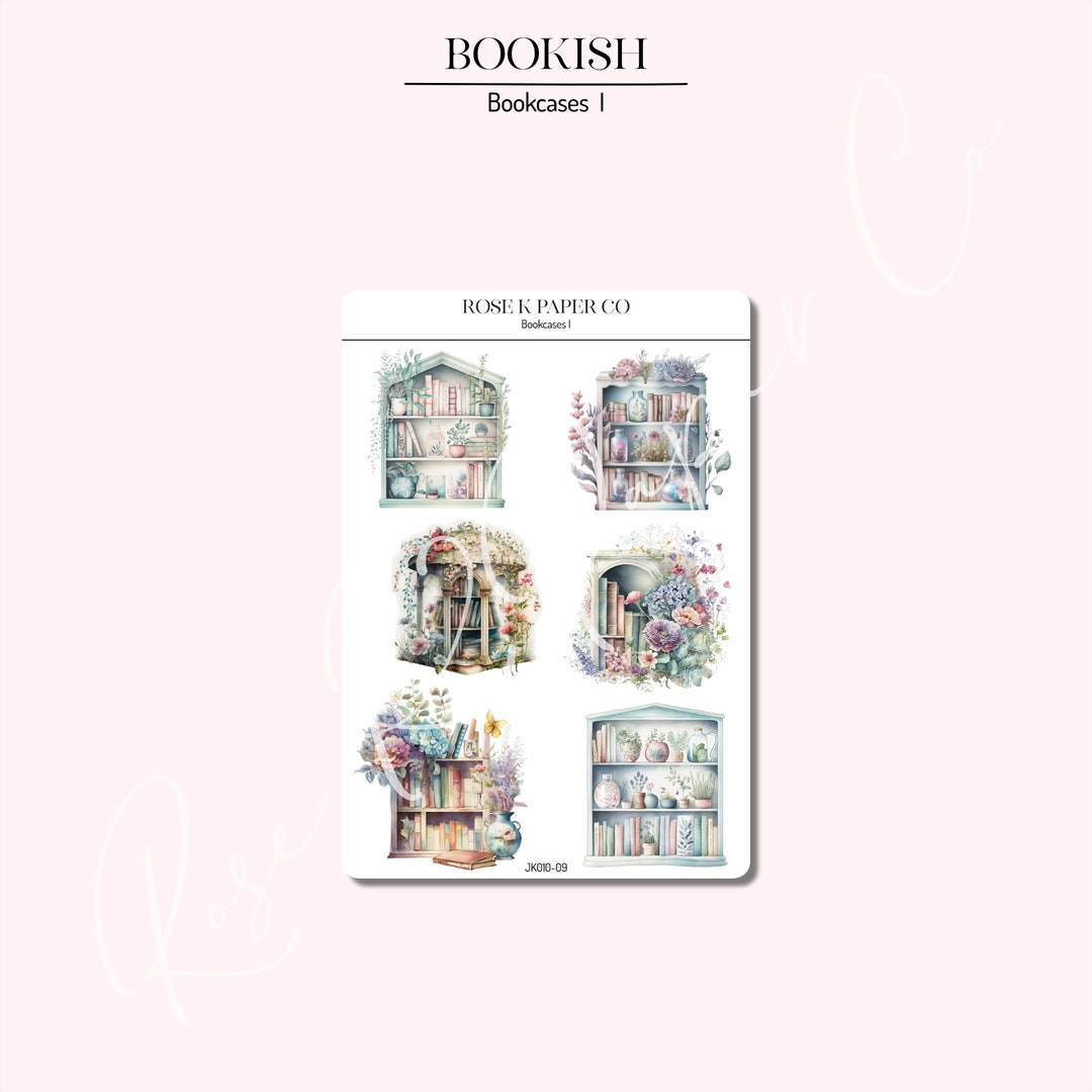 Bookcases I | Reading Journal - Planner or Journal Stickers - JK010-09 ...