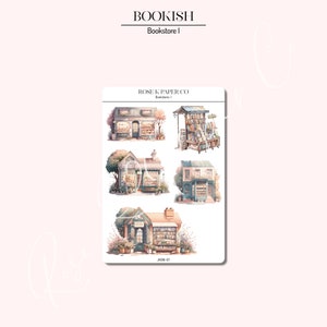Librairies | Devanture de librairie - Stickers pour agenda ou journal - JK010-07