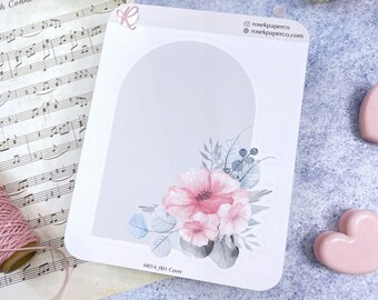 AVALYN Collection - Floral Arch Decorative Sticker for Bullet Journal Cover Page | M014_001