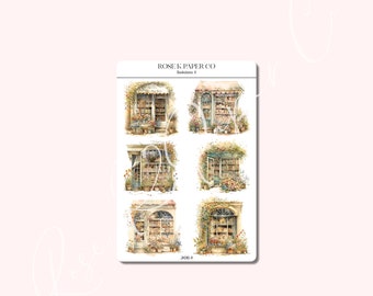 Bookstores II  | Book Storefront | Reading Journal - Planner or Journal Stickers - JK010-11