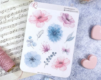 AVALYN Collection - Floral Elements - decorative stickers for bullet journals and planners | M014_008