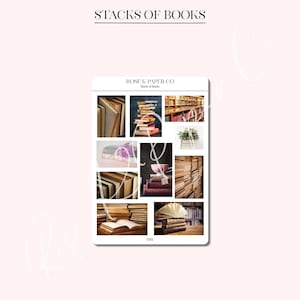 Stapels boeken | Journaal lezen - Planner of dagboekstickers - E002