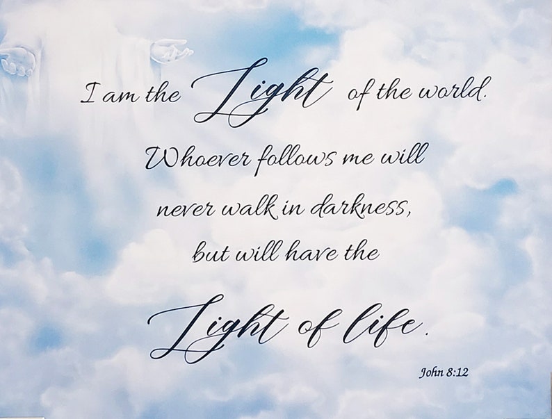 I am the Light of the World Frame Framed Bible Verse John 812 Etsy