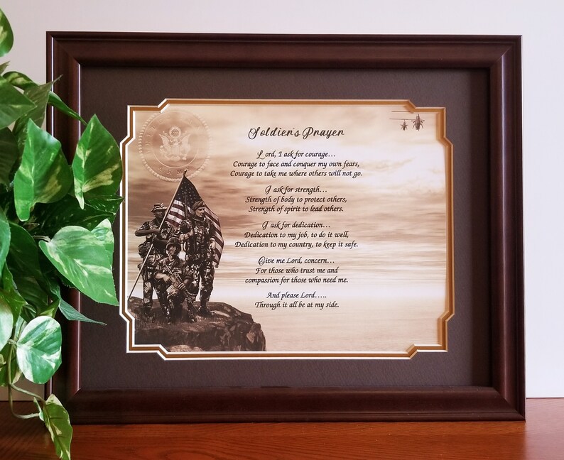 Army Frame Gift Personalized Solrs Prayer Us Image 0