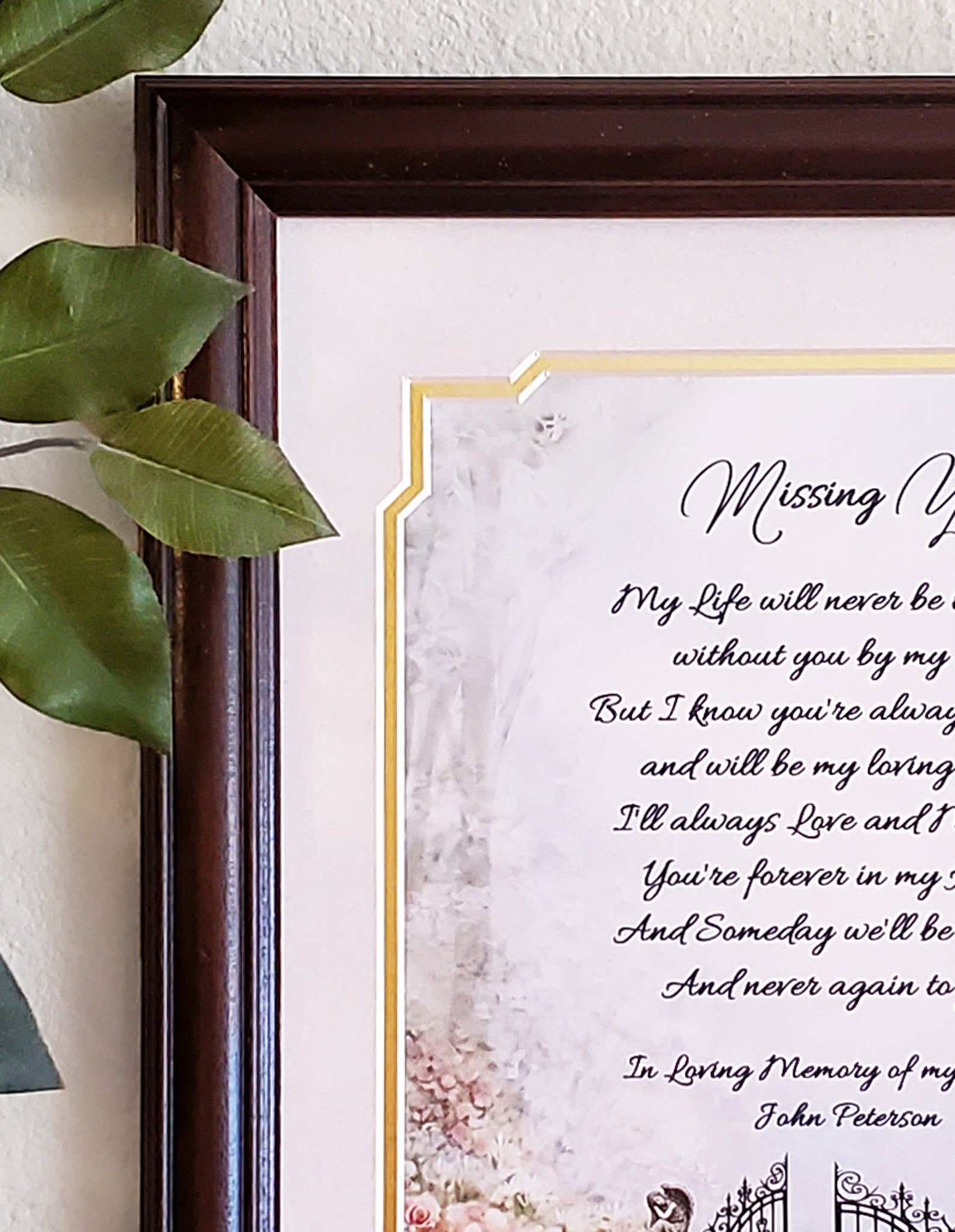 Loss of Brother Memorial Poem Frame Personalized Gift In Etsy