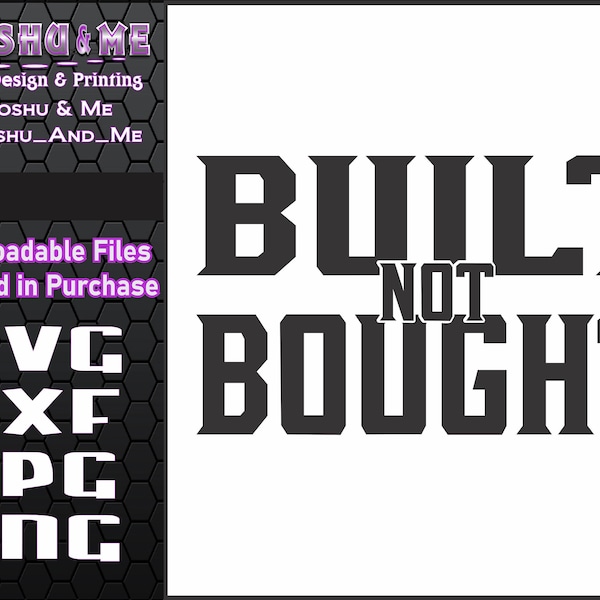 Built Not Bought Car Decal Etsy