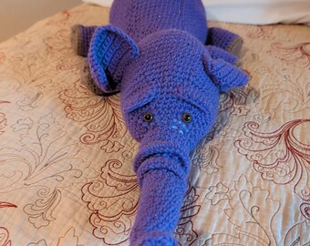 Purple Crochet Elephant pillow