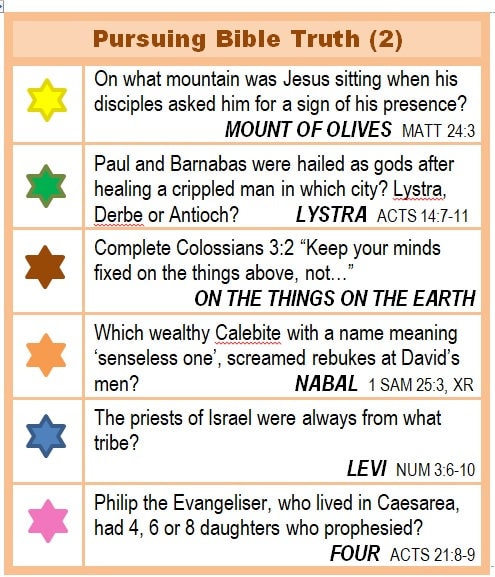 Pack 2 of Bible Trivia Cards for JW Family Worship - Etsy