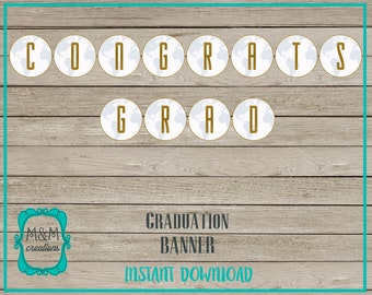 GRADUATION BANNER MAP - digital download