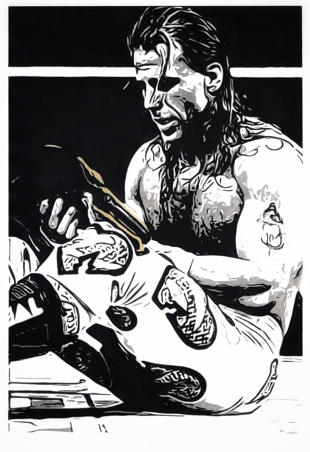 Shawn Michaels Boyhood Dream Painting Etsy