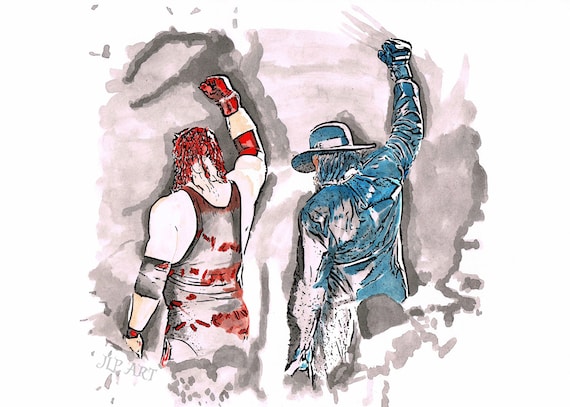 The Undertaker And Kane Brothers Of Destruction Painting Etsy