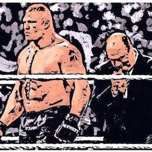Brock Lesnar and Paul Heyman Painting