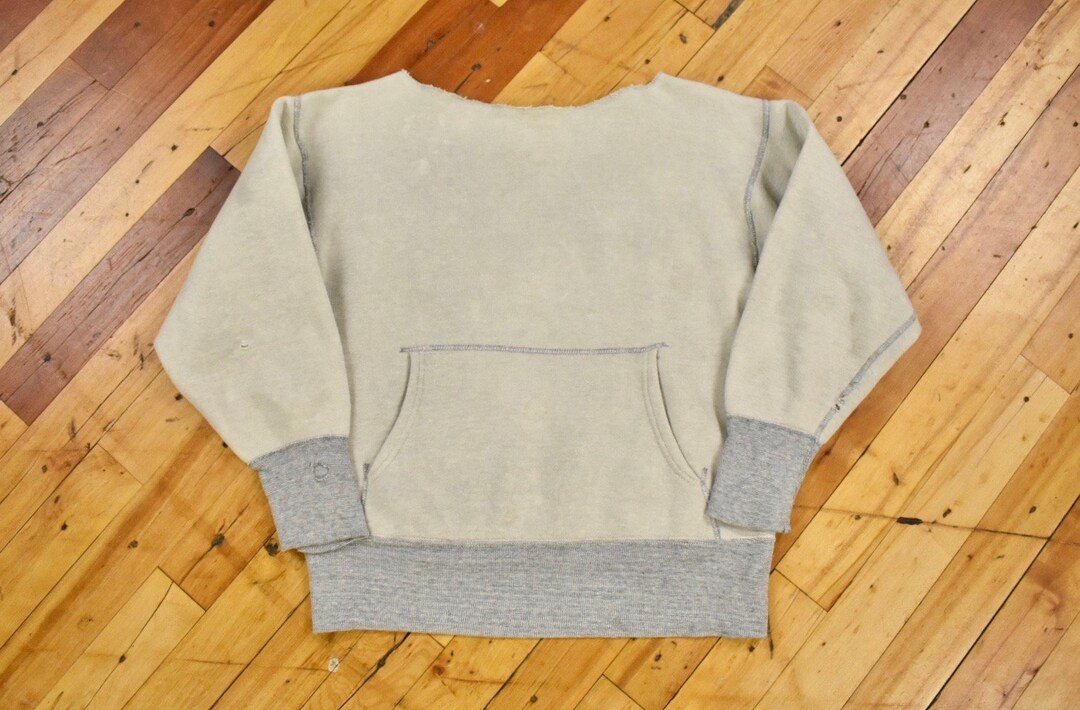 50s 60s Two-tone Sweatshirt Size XS Cut off Hoodie Vintage - Etsy