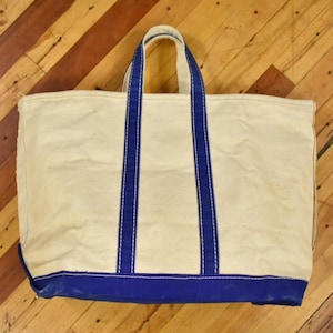 80s LL Bean Boat & Tote Bag Canvas Vintage