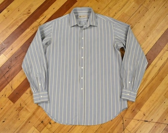 玄人向け　TOWNCRAFT SHIRT FRENCH CUFFS 60s Vintage 60s 70s Pennys Towncraft Blue Camp Loop Collar Shirt