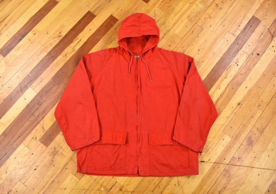 50s 60s Osh Kosh XL Poplin Anorak Jacket Zip Up Po