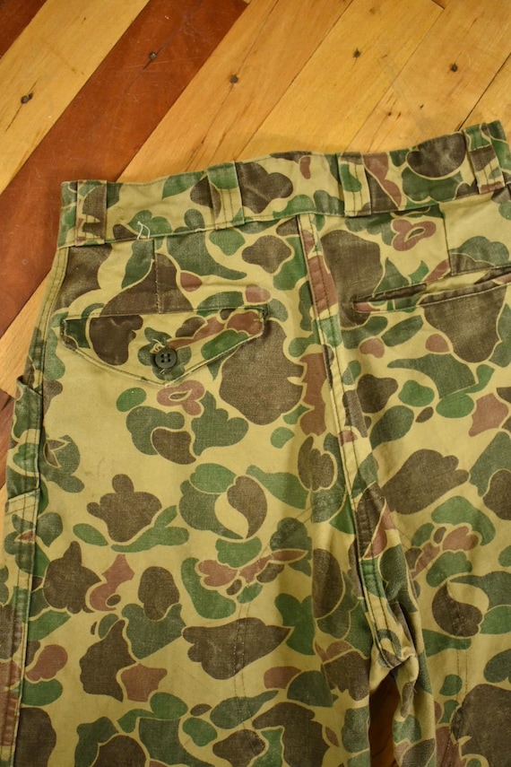 60s Sears Duck Camo Pants Size 29 X 28 Vintage Hunting