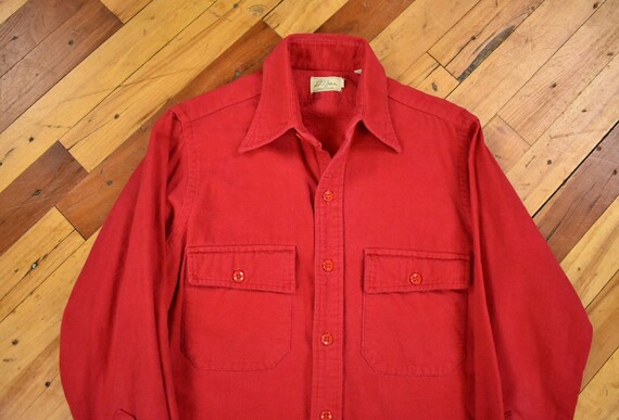 60s LL Bean Small Flannel Chamois Shirt 