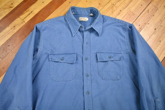 70s LL Bean XL Flannel Chamois Shirt 