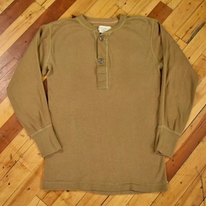 U.S. Military Henley Size Small Wool/Cotton Blend Vintage