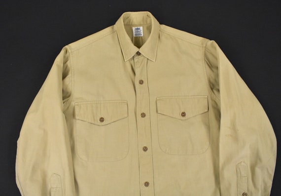 40s 50s U.S. Military Medium Poplin Utility Shirt