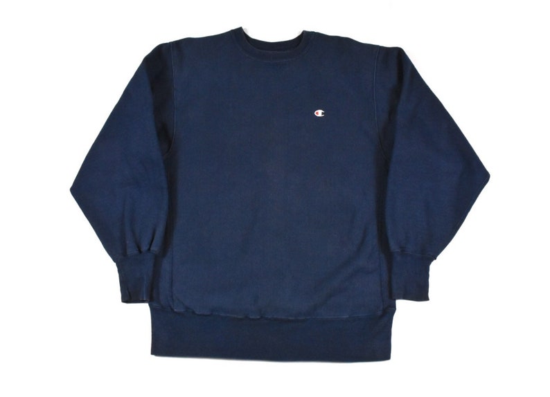 navy blue champion crewneck