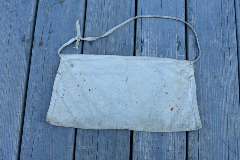 Vintage Advertising Apron Waist Tied Antique Portland Maine New England Work Wear Tool Pouch