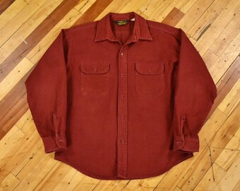 1940s Work Shirt Size Large Cotton 1/4 Zip Pullover Short