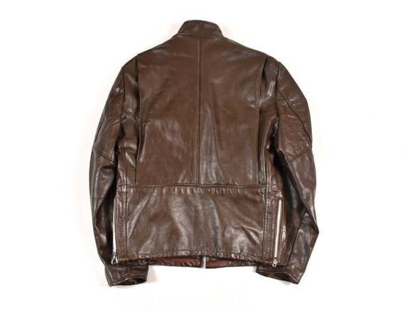 70 s cafe Vintage Racer 38 petit Sears en cuir Vintage cafe Boutique cuir souple marron veste moto motard homme e708de 70 s cafe Vintage Racer 38 petit Sears en cuir Vintage cafe Boutique cuir souple marron veste moto motard homme e708de