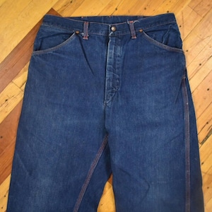 Vintage 1960s Penneys BIG MAC Denim Super Distressed Faded