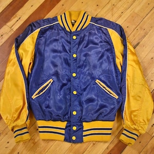 50s Satin Bomber Size Small Vintage Letterman Jacket
