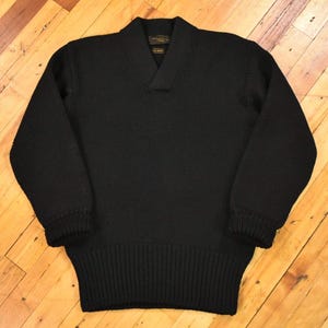 Suéter de cuello en V de los años 40 para hombre, talla pequeña, tejido de lana, estilo universitario, estilo vintage
