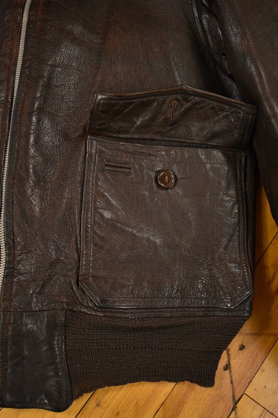 50s U.S. Navy G-1 Bomber Jacket Size 40 Goatskin Leather 50s U.S. Navy G-1 Bomber Jacket Size 40 Goatskin Leather