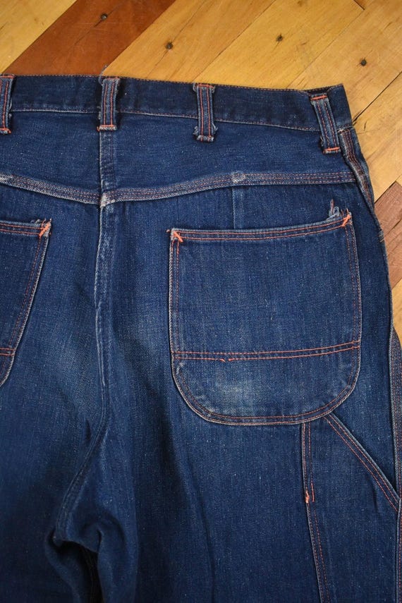 60s Big Mac Carpenter Denim 34 X 29 Vintage Workwear Jeans