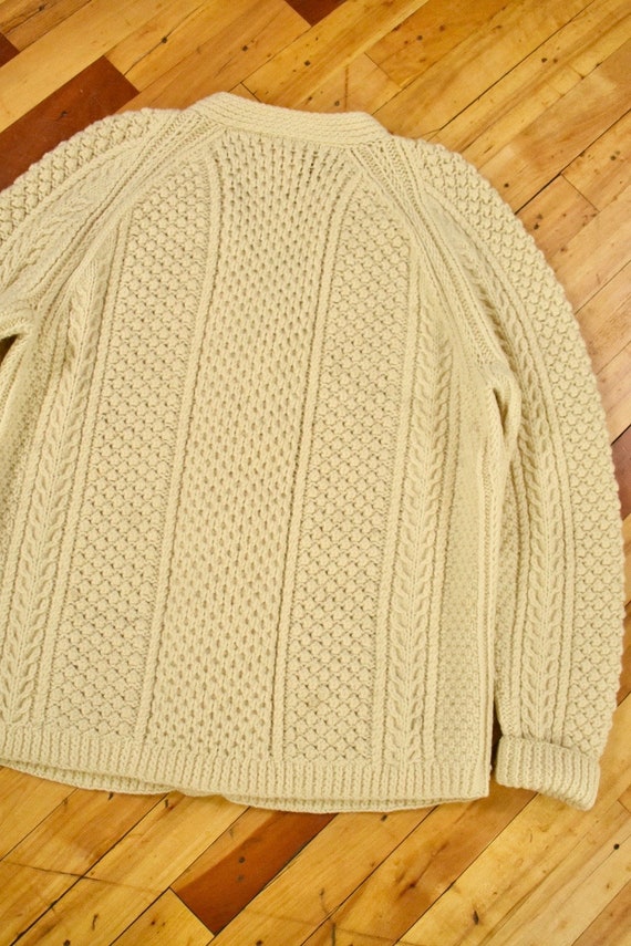 Irish Cable Knit Sweater Men’s Size Medium Fisher… - image 6