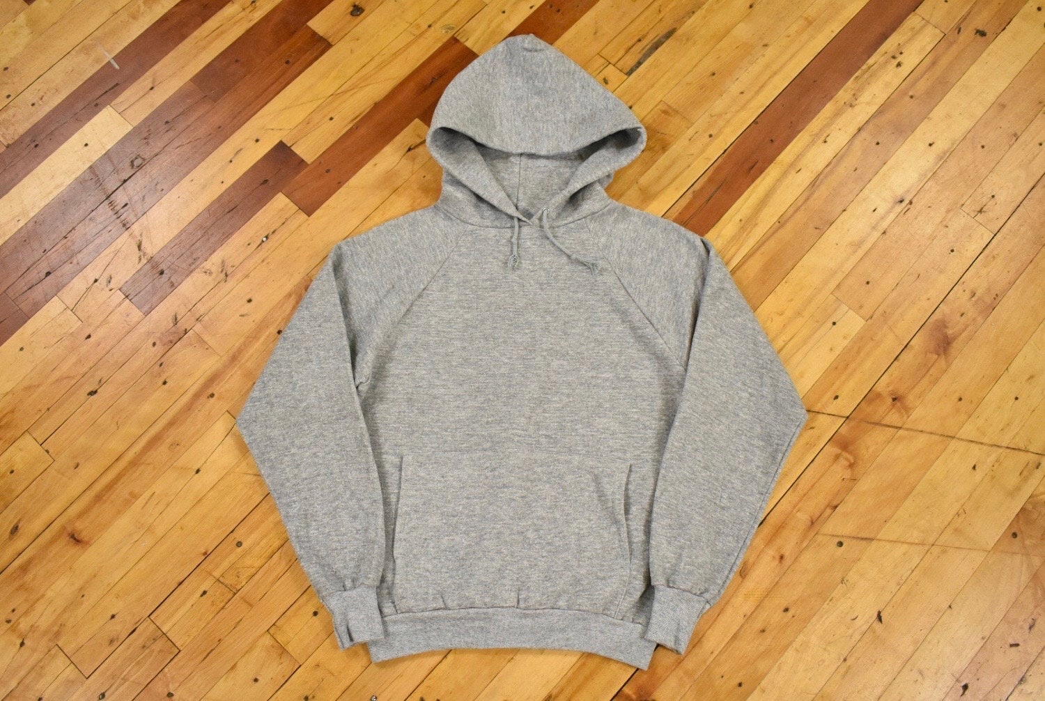 70s Raglan Sleeve Hoodie Size Medium Sweatshirt Vintage