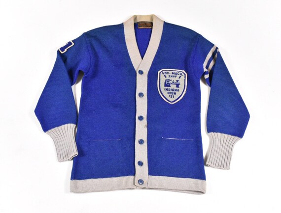 1951 Indiana High Small Varsity Cardigan Letterman