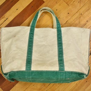 80s LL Bean Boat & Tote Bag Canvas Vintage