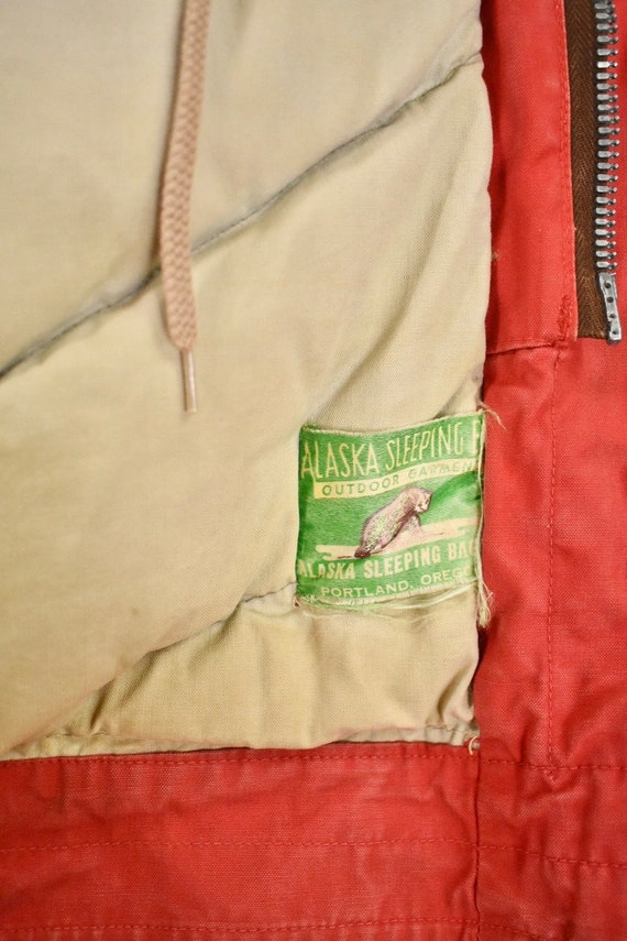 1950s Alaskan Sleeping Bag Down Coat Size Large V… - image 7