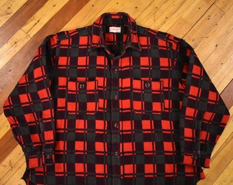 70s Camp Blanket Shirt Size Large Champion Flannel Vintage