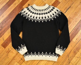 Vintage Nordic Sweater Women’s Size Small Wool Mohair