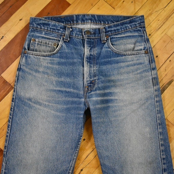 80er Jahre Levis 505 Größe 33 x 29 Faded Denim Vintage Jeans