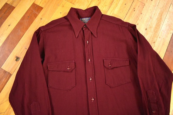 40s 50s Pendleton Medium Western Gabardine Shirt V